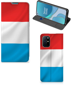 B2Ctelecom Telefoon Hoesje OnePlus 8T Flip Cover Luxemburgse Vlag