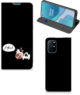 B2Ctelecom Telefoon Hoesje OnePlus 8T Flipcover Cow Gepersonaliseerd Cadeau