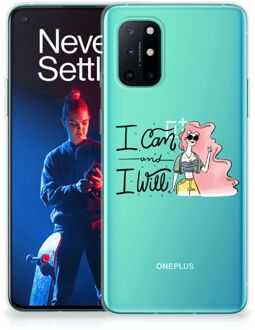 B2Ctelecom Telefoon Hoesje OnePlus 8T Hoesje met Tekst i Can