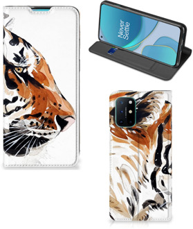 B2Ctelecom Telefoon Hoesje OnePlus 8T Hoesje met Tekst Tiger