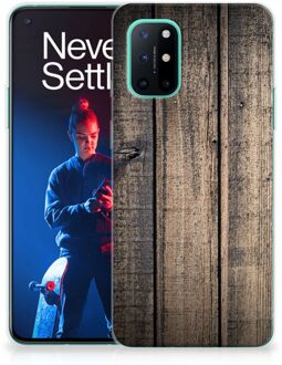 B2Ctelecom Telefoon Hoesje OnePlus 8T Leuk TPU Back Cover Steigerhout