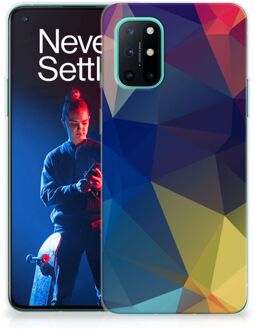 B2Ctelecom Telefoon Hoesje OnePlus 8T Siliconen Back Cover Polygon Dark