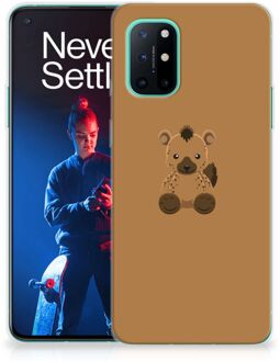 B2Ctelecom Telefoon Hoesje OnePlus 8T Siliconen Hoesje met Naam Baby Hyena