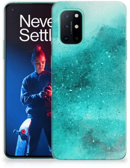 B2Ctelecom Telefoon Hoesje OnePlus 8T Siliconen Hoesje Painting Blue