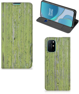 B2Ctelecom Telefoon Hoesje OnePlus 8T Wallet Case Green Wood