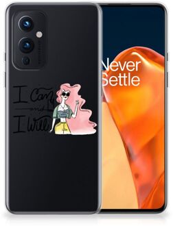 B2Ctelecom Telefoon Hoesje OnePlus 9 Hoesje met Tekst i Can