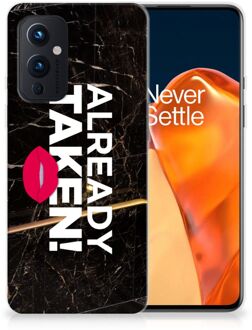 B2Ctelecom Telefoon Hoesje OnePlus 9 Leuk TPU Back Cover Already Taken Black