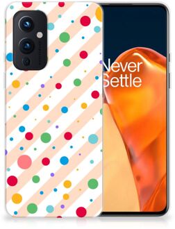 B2Ctelecom Telefoon Hoesje OnePlus 9 Leuk TPU Back Cover Dots