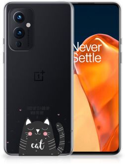 B2Ctelecom Telefoon Hoesje OnePlus 9 Mobiel Case Cat Good Day