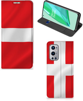 B2Ctelecom Telefoon Hoesje OnePlus 9 Pro Book Case Deense Vlag