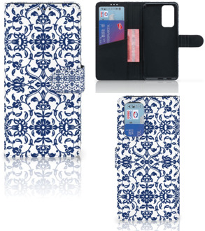 B2Ctelecom Telefoon Hoesje OnePlus 9 Pro Book Case Flower Blue