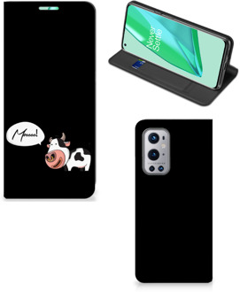 B2Ctelecom Telefoon Hoesje OnePlus 9 Pro Flipcover Cow Gepersonaliseerd Cadeau