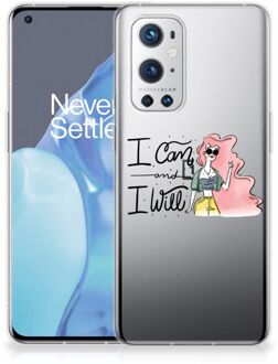 B2Ctelecom Telefoon Hoesje OnePlus 9 Pro Hoesje met Tekst i Can