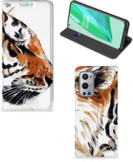 B2Ctelecom Telefoon Hoesje OnePlus 9 Pro Hoesje met Tekst Tiger