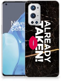 B2Ctelecom Telefoon Hoesje OnePlus 9 Pro Leuk TPU Back Cover Already Taken Black