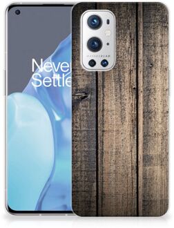 B2Ctelecom Telefoon Hoesje OnePlus 9 Pro Leuk TPU Back Cover Steigerhout