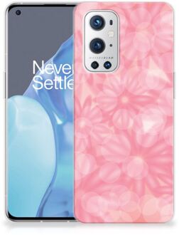 B2Ctelecom Telefoon Hoesje OnePlus 9 Pro Silicone Back Case Lente Bloemen