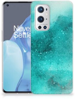 B2Ctelecom Telefoon Hoesje OnePlus 9 Pro Siliconen Hoesje Painting Blue