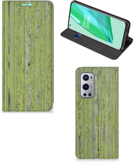 B2Ctelecom Telefoon Hoesje OnePlus 9 Pro Wallet Case Green Wood