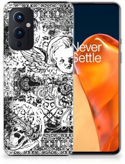 B2Ctelecom Telefoon Hoesje OnePlus 9 Silicone Back Case Skulls Angel