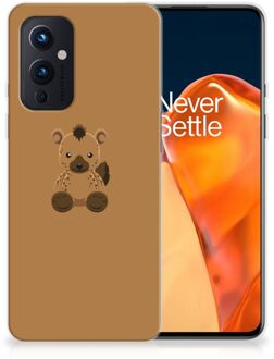 B2Ctelecom Telefoon Hoesje OnePlus 9 Siliconen Hoesje met Naam Baby Hyena