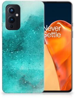 B2Ctelecom Telefoon Hoesje OnePlus 9 Siliconen Hoesje Painting Blue