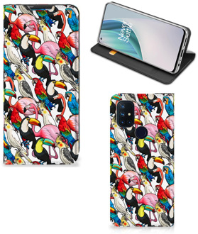 B2Ctelecom Telefoon Hoesje OnePlus Nord N10 5G Bookcover Case Birds