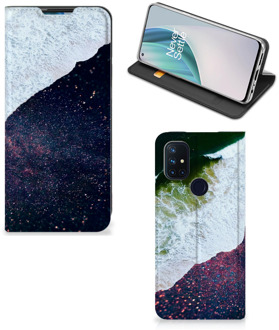 B2Ctelecom Telefoon Hoesje OnePlus Nord N10 5G Flip Cover Sea in Space