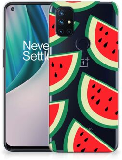 B2Ctelecom Telefoon Hoesje OnePlus Nord N10 5G Hoesje Bumper Doorzichtig Watermelons