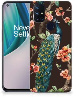 B2Ctelecom Telefoon Hoesje OnePlus Nord N10 5G Siliconen Back Cover Pauw met Bloemen