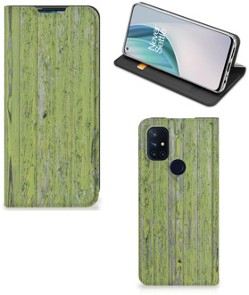 B2Ctelecom Telefoon Hoesje OnePlus Nord N10 5G Wallet Case Green Wood