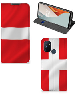 B2Ctelecom Telefoon Hoesje OnePlus Nord N100 Book Case Deense Vlag