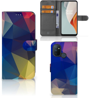 B2Ctelecom Telefoon Hoesje OnePlus Nord N100 Bookcase Polygon Dark