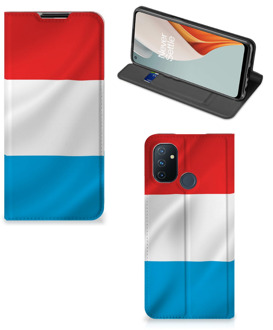 B2Ctelecom Telefoon Hoesje OnePlus Nord N100 Flip Cover Luxemburgse Vlag