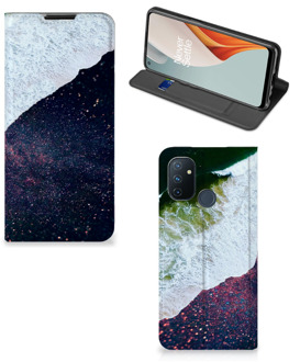 B2Ctelecom Telefoon Hoesje OnePlus Nord N100 Flip Cover Sea in Space