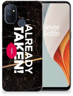 B2Ctelecom Telefoon Hoesje OnePlus Nord N100 Leuk TPU Back Cover Already Taken Black