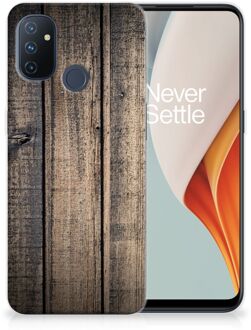 B2Ctelecom Telefoon Hoesje OnePlus Nord N100 Leuk TPU Back Cover Steigerhout