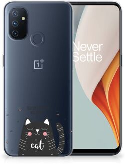 B2Ctelecom Telefoon Hoesje OnePlus Nord N100 Mobiel Case Cat Good Day