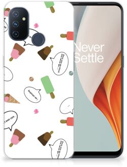 B2Ctelecom Telefoon Hoesje OnePlus Nord N100 Silicone Back Case IJsjes