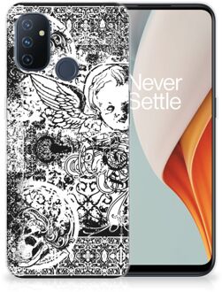 B2Ctelecom Telefoon Hoesje OnePlus Nord N100 Silicone Back Case Skulls Angel