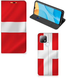 B2Ctelecom Telefoon Hoesje OPPO A15 Book Case Deense Vlag