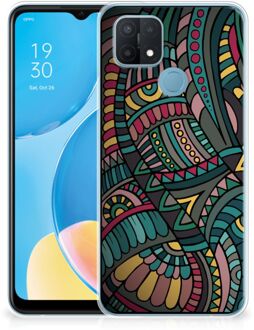 B2Ctelecom Telefoon Hoesje OPPO A15 Hoesje Bumper Aztec