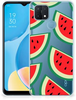 B2Ctelecom Telefoon Hoesje OPPO A15 Hoesje Bumper Doorzichtig Watermelons