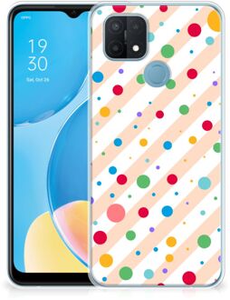 B2Ctelecom Telefoon Hoesje OPPO A15 Leuk TPU Back Cover Dots