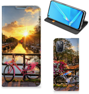 B2Ctelecom Telefoon Hoesje OPPO A52 | A72 Bookcase Amsterdamse Grachten