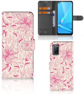 B2Ctelecom Telefoon Hoesje OPPO A72 | OPPO A52 Magnet Case Pink Flowers