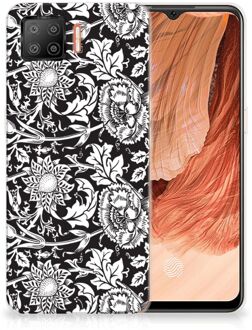 B2Ctelecom Telefoon Hoesje OPPO A73 4G Mobiel Case Zwart Bloemen