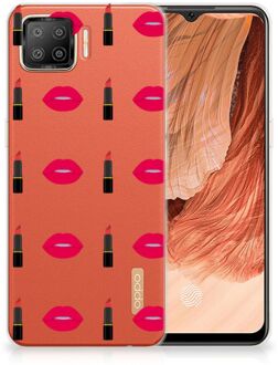 B2Ctelecom Telefoon Hoesje OPPO A73 4G Silicone Hoesje Doorzichtig Lipstick Kiss