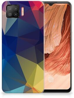 B2Ctelecom Telefoon Hoesje OPPO A73 4G Siliconen Back Cover Polygon Dark