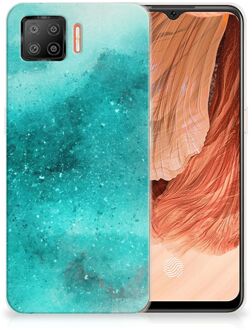 B2Ctelecom Telefoon Hoesje OPPO A73 4G Siliconen Hoesje Painting Blue